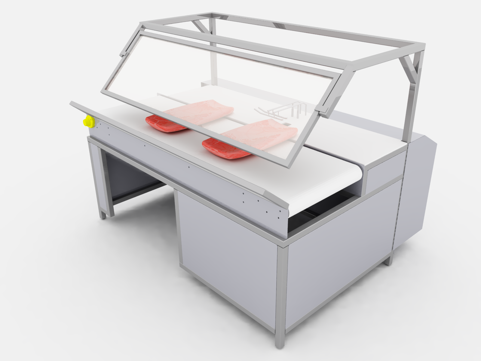 Graduation project machine — front view CAD render