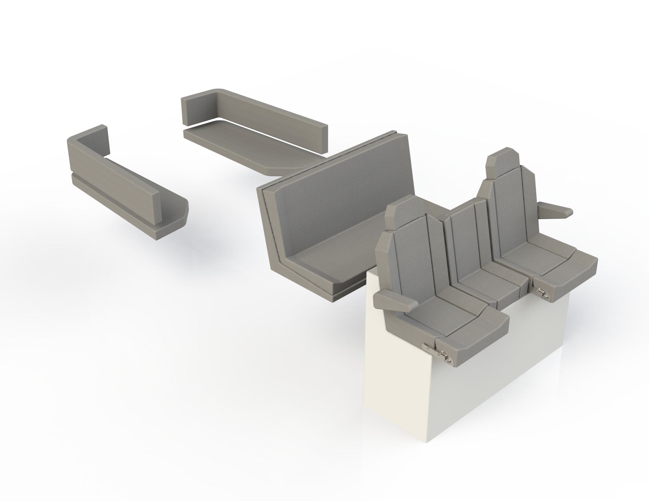 Modular seating system for marine vessel