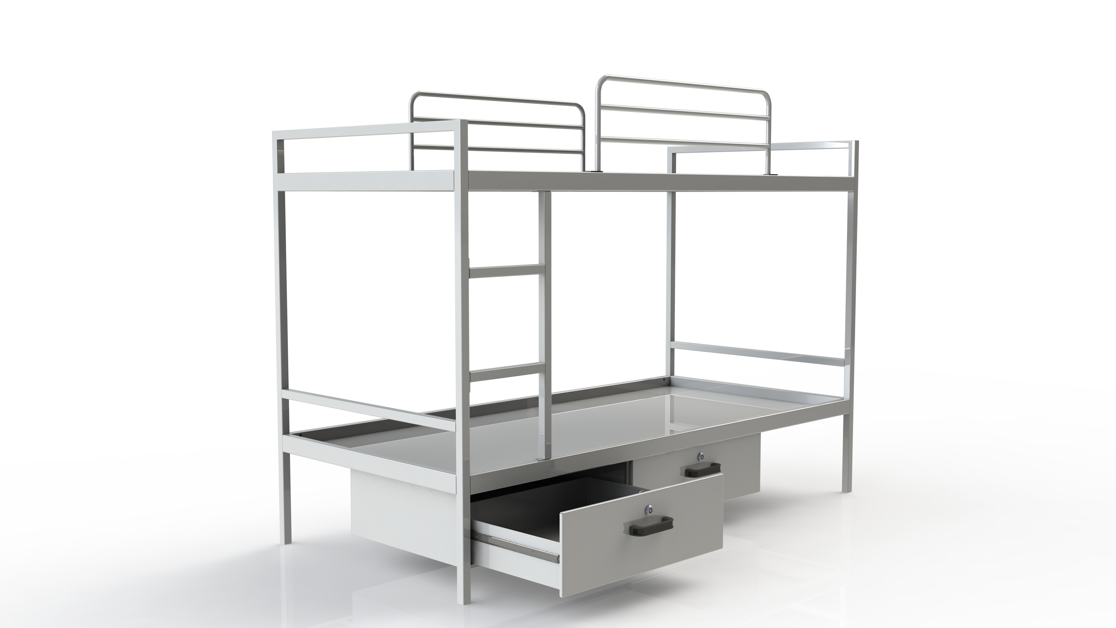 Bunk bed with storage drawers for marine application